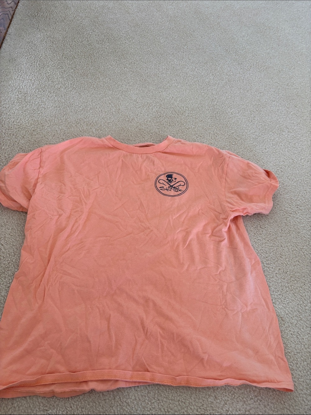 Salt Life Coral Pink Kids T-Shirt with Small Logo